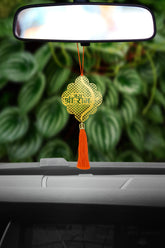Shree Ram Car Rear View Mirror Décor in brass